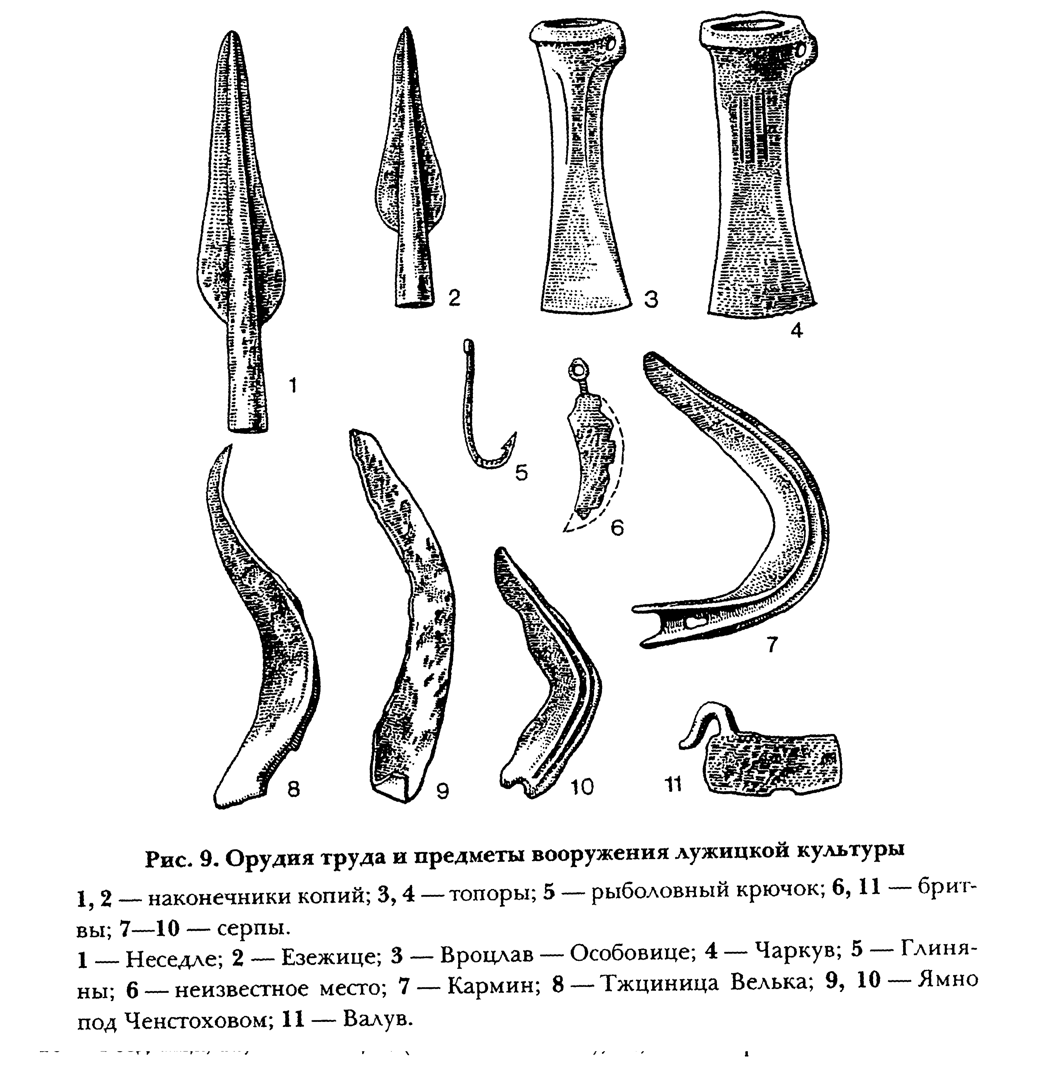 Орудия труда и вооружение лужицкой культуры